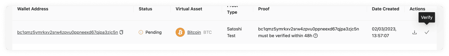 Satoshi Test Row