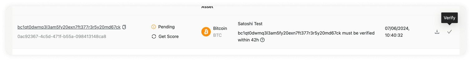 Satoshi Test Row