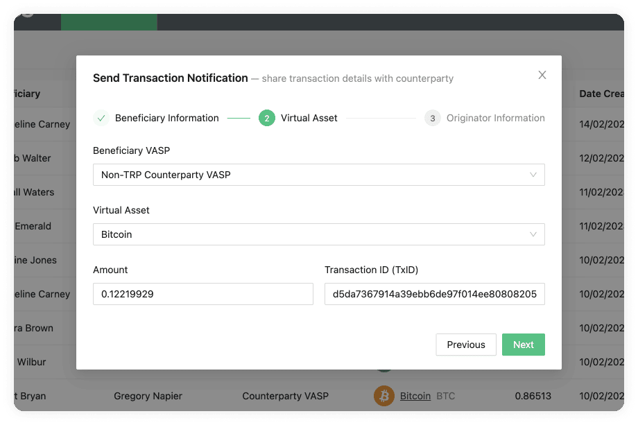 Send Transaction Notification Virtual Asset Email