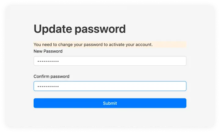 Update Password