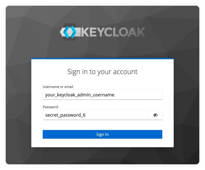 Keycloak Admin Login