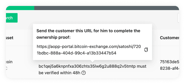 Satoshi Test Pending Message