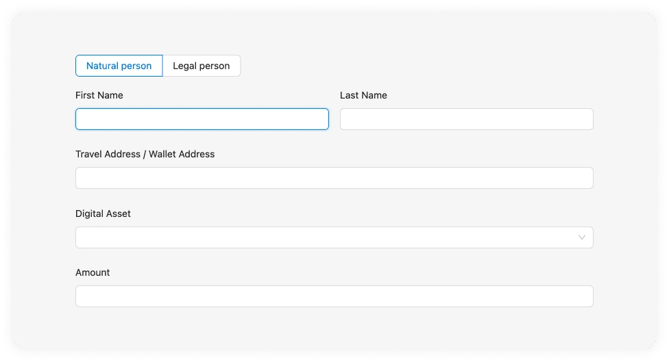 Travel Address in UI