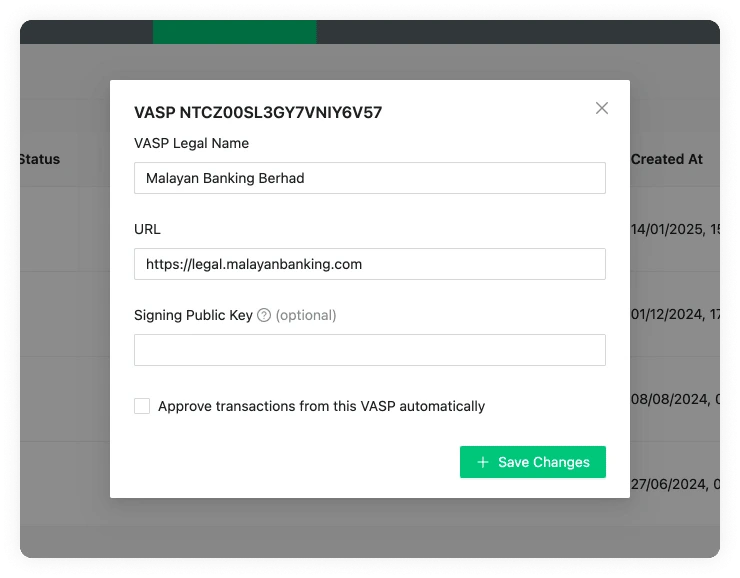 Counterparty VASP TRP Editing