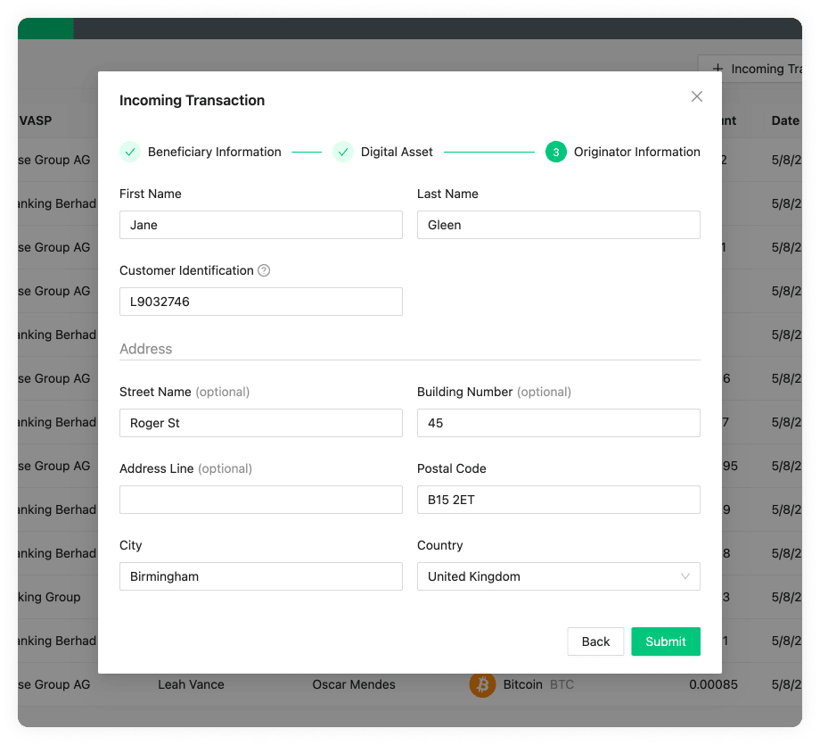 Incoming Transaction Digital Asset