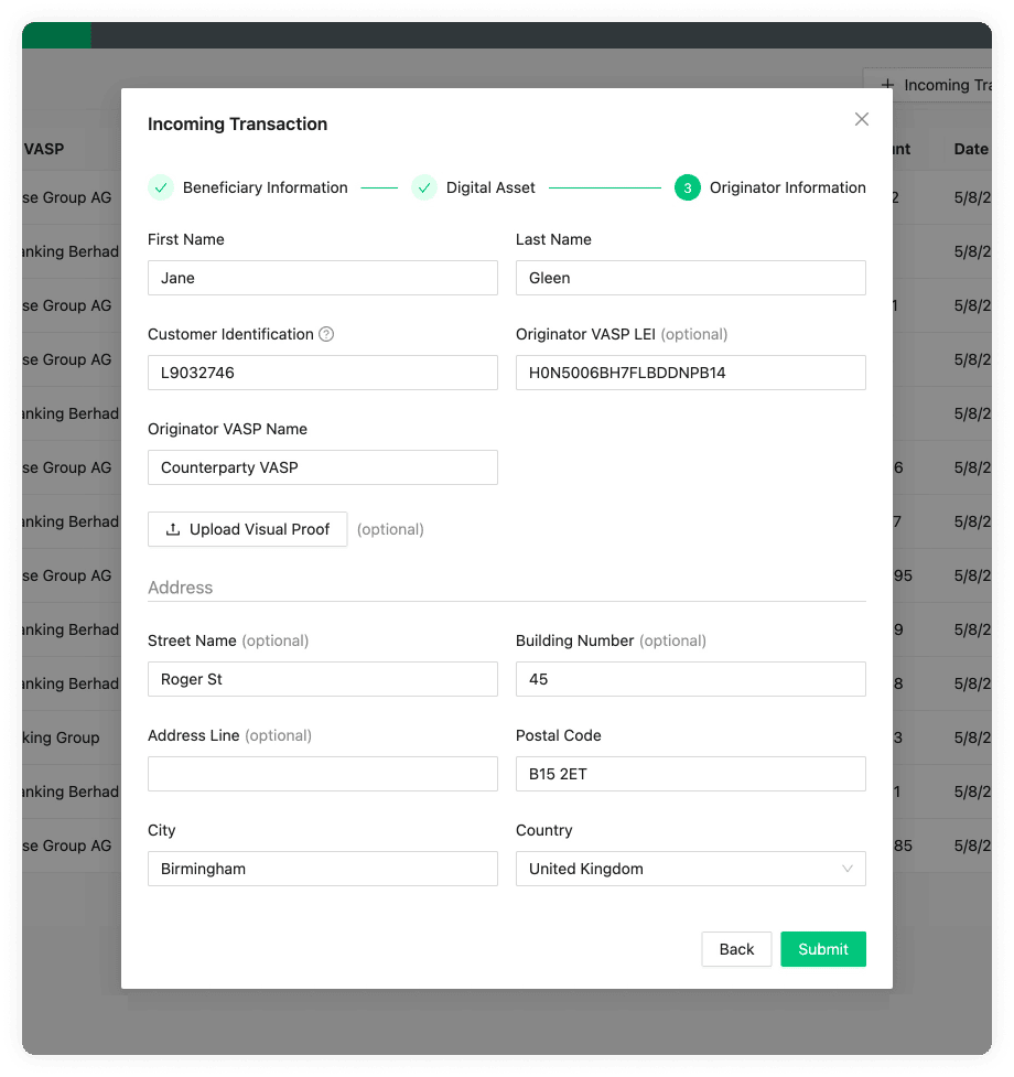 Incoming Transaction Digital Asset