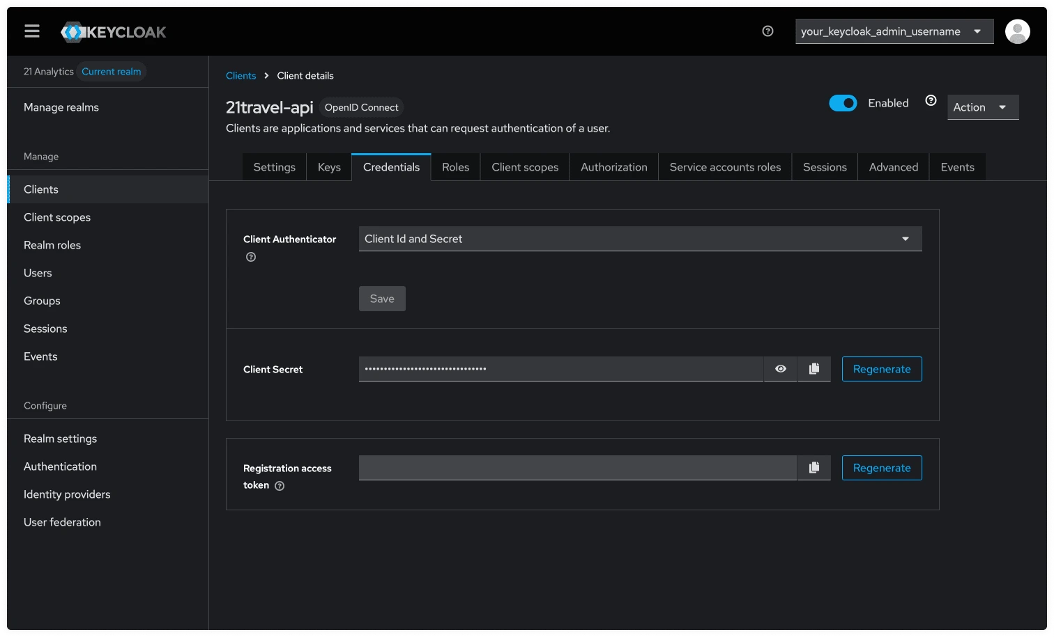 Keycloak Credentials