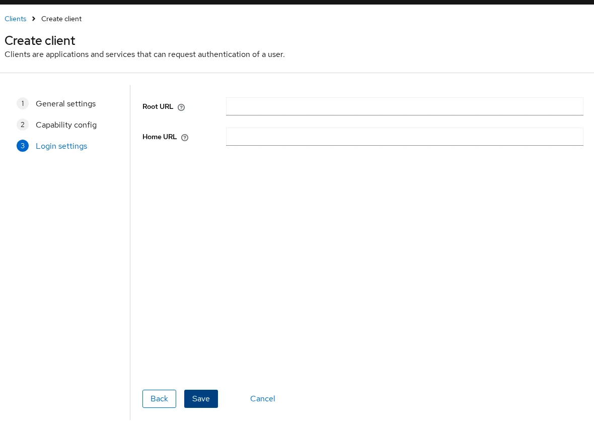 Keycloak Create Client Login Setting
