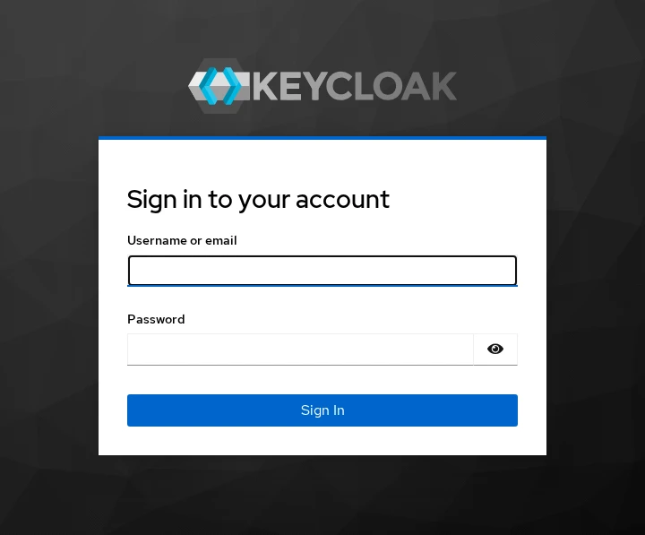 Keycloak Admin Login