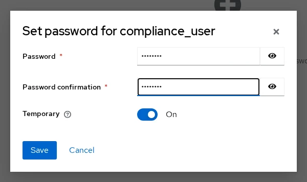 Keycloak Set Password