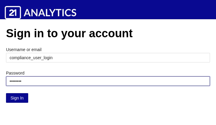 Initial login
